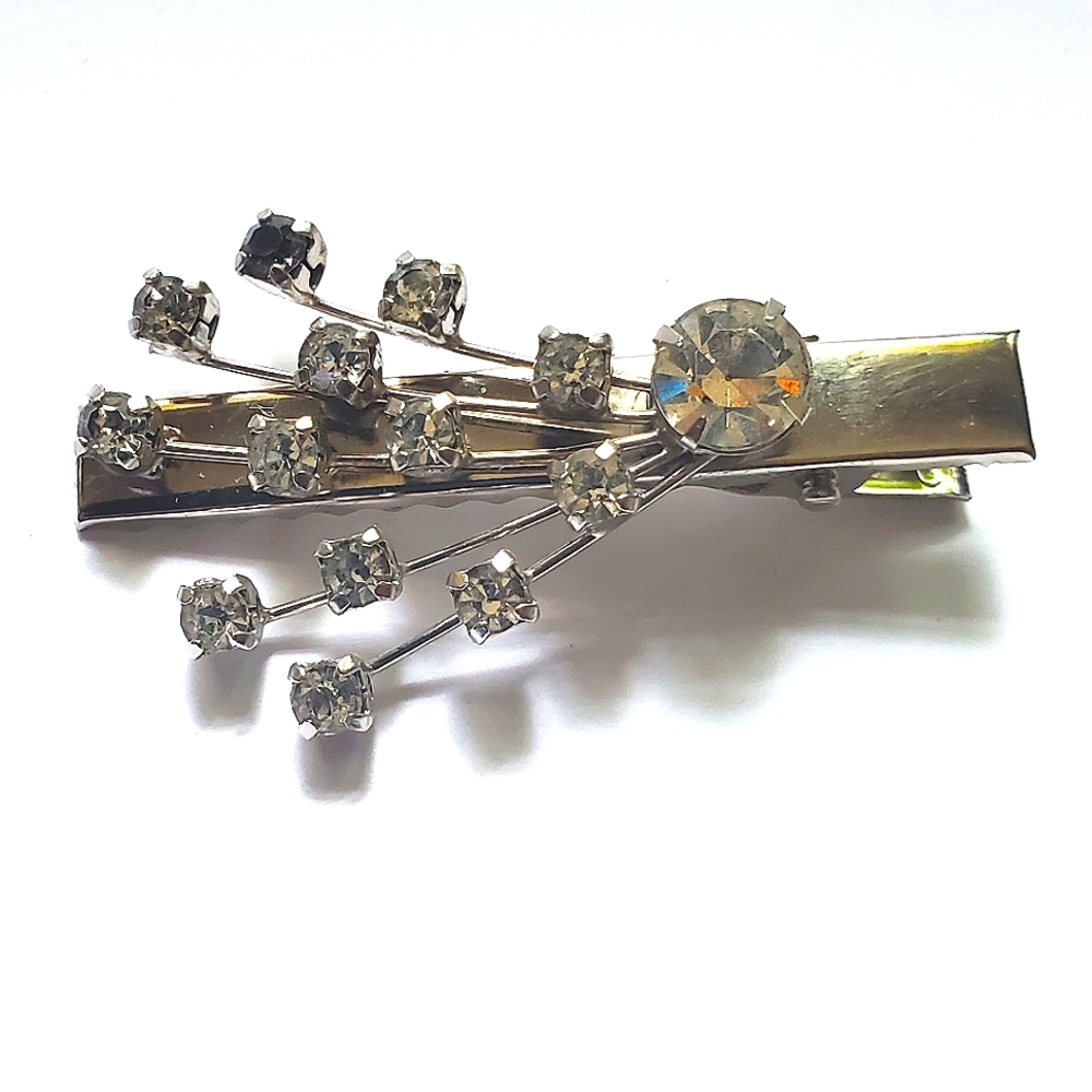 Vintage Jeweled Rhinestone Hair Clips